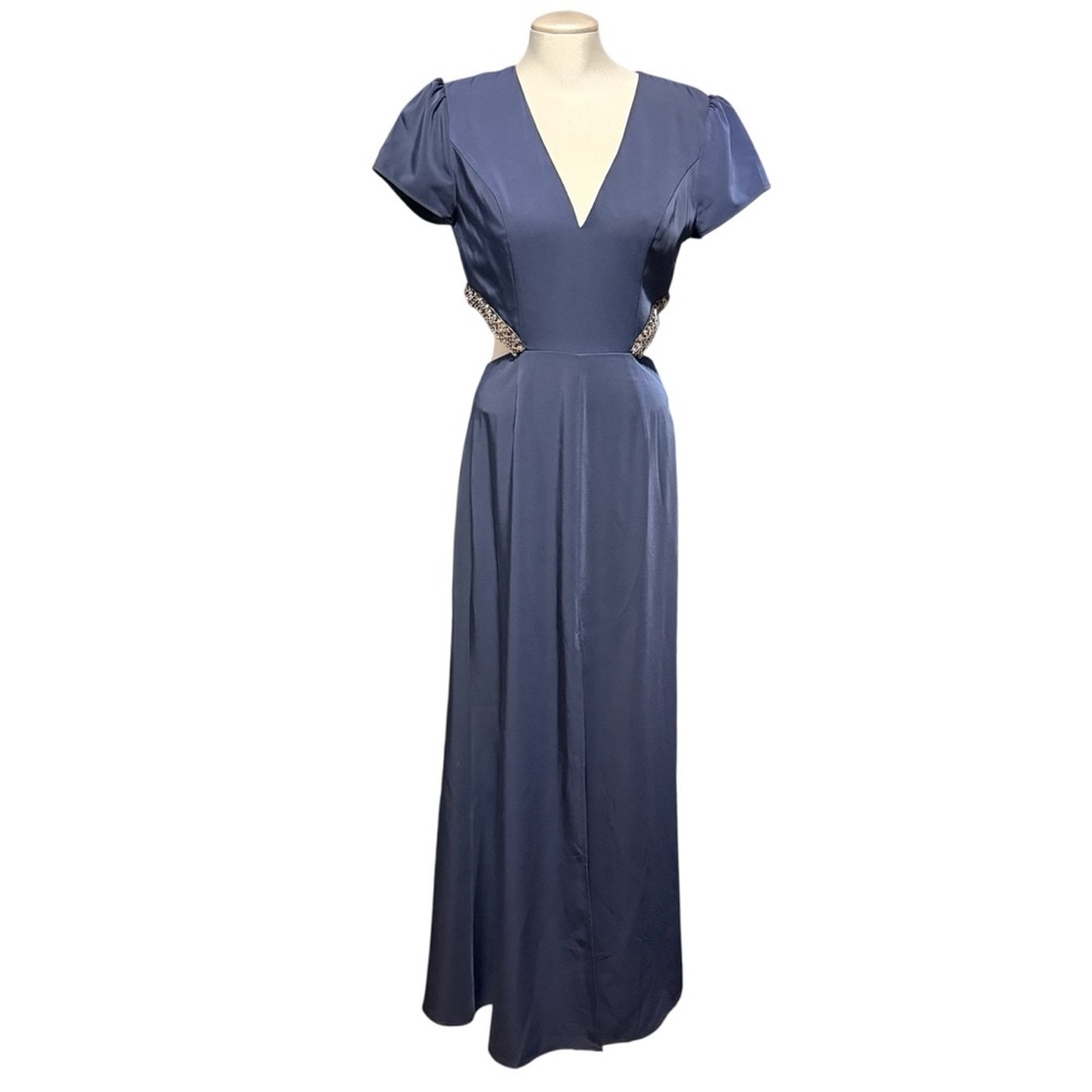 Lovers + Friends Formal Dress Beaded Navy Blue